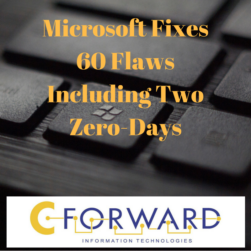 Microsoft Fixes 60 Flaws Including Two Zero-Days